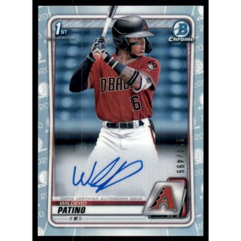 2020 Bowman Chrome Prospect Autographs Refractors #CPAWP Wilderd Patino
