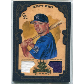 2004 Diamond Kings DK Materials Framed Gold #116 Garrett Atkins Jsy-Jsy/50
