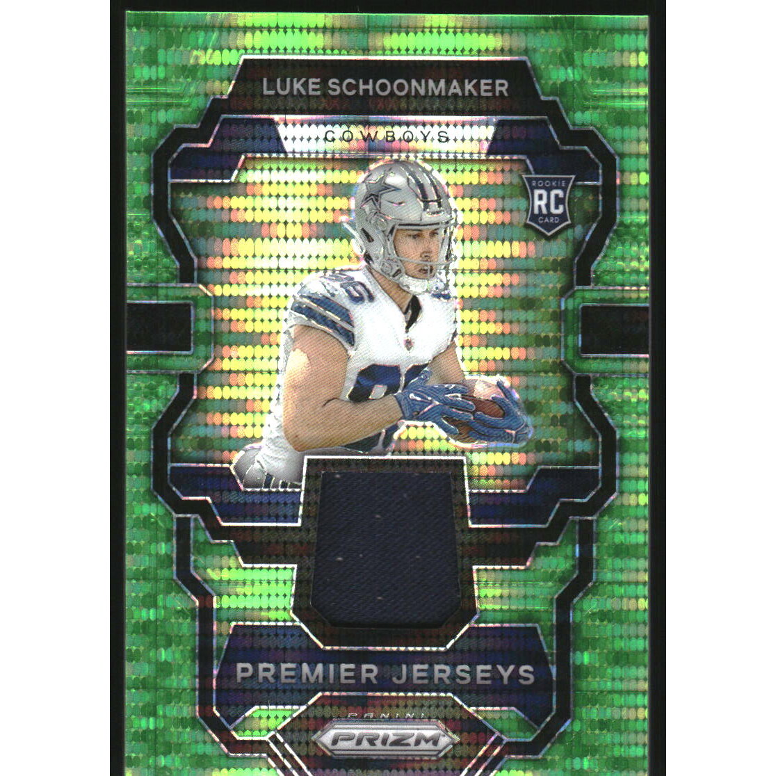 2023 Panini Prizm Premier Jerseys Neon Green Pulsar #22 Luke Schoonmaker