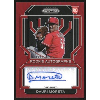 2022 Panini Prizm Rookie Autographs Prizms Red #102 Dauri Moreta