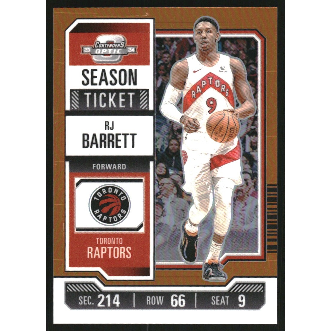 2023-24 Panini Contenders Optic Orange #85 RJ Barrett