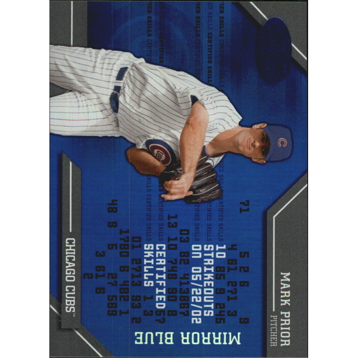 2002 Leaf Certified Skills Mirror Blue #CS13 Mark Prior 2002 Leaf Certified Skills Mirror Blue #CS13 Mark Prior