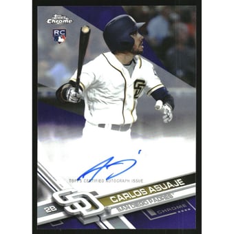 2017 Topps Chrome Rookie Autographs Purple Refractors #RACAS Carlos Asuaje