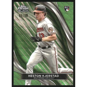 2024 Topps Chrome Black Green Wave Refractors #86 Heston Kjerstad