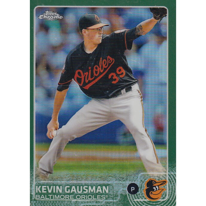 2015 Topps Chrome Green Refractors #196 Kevin Gausman