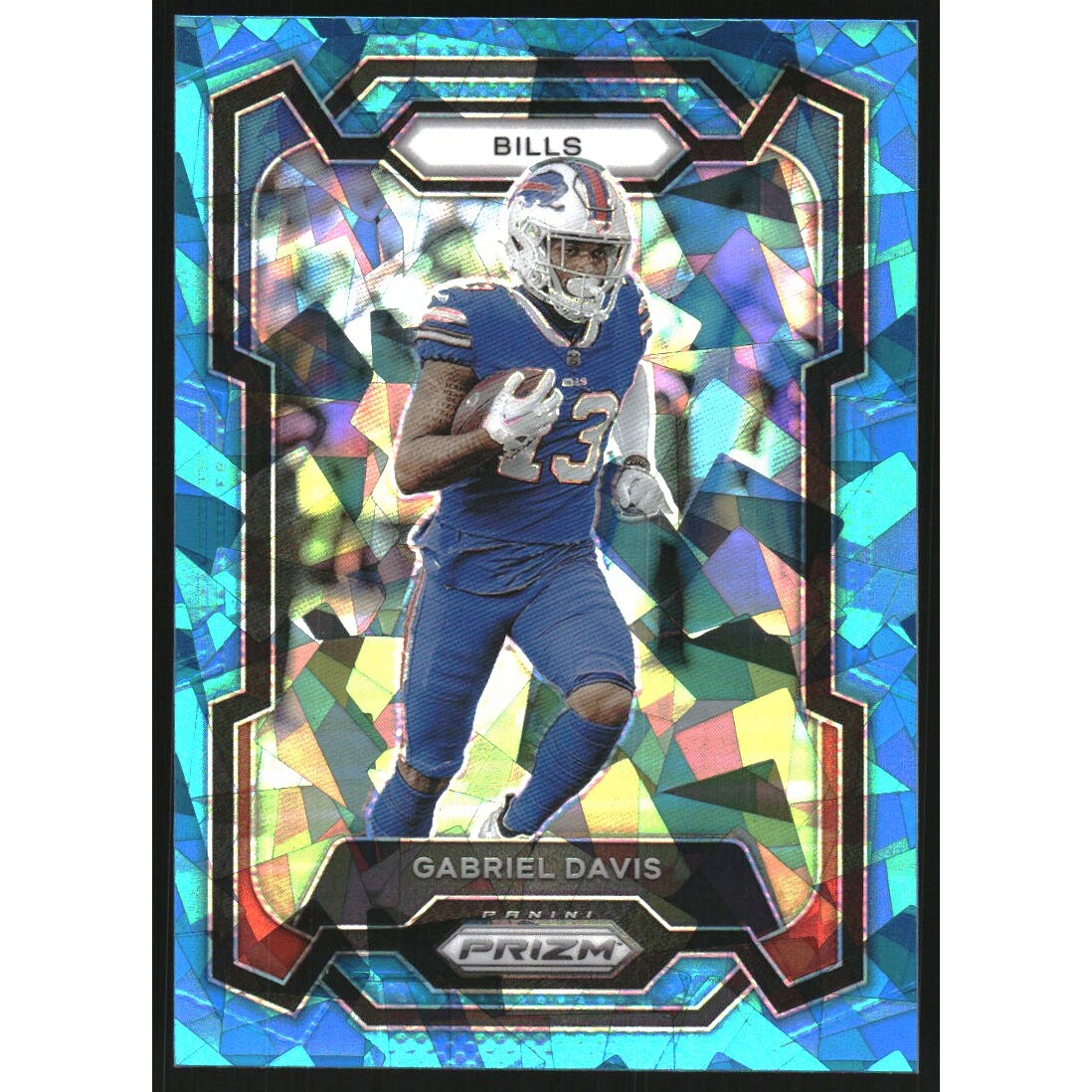 2023 Panini Prizm Prizms Blue Ice #29 Gabriel Davis. rookie card picture