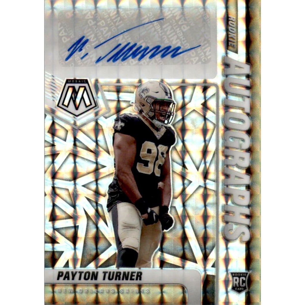 2021 Panini Mosaic Rookie Autographs Mosaic #47 Payton Turner. rookie card picture
