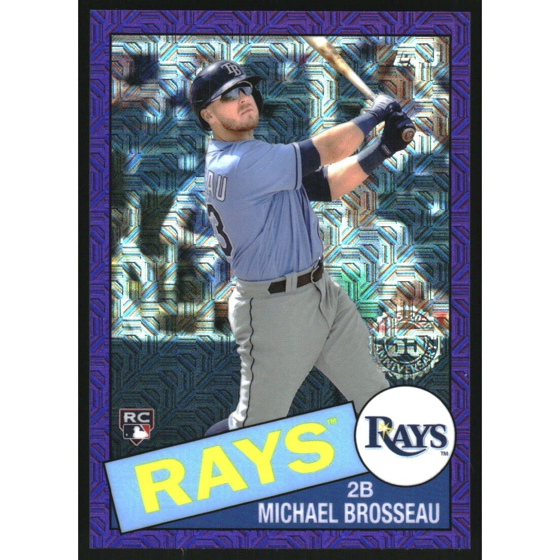 2020 Topps Update '85 Topps Silver Pack Chrome Purple Refractors #CPC8 Michael Brosseau. rookie card picture