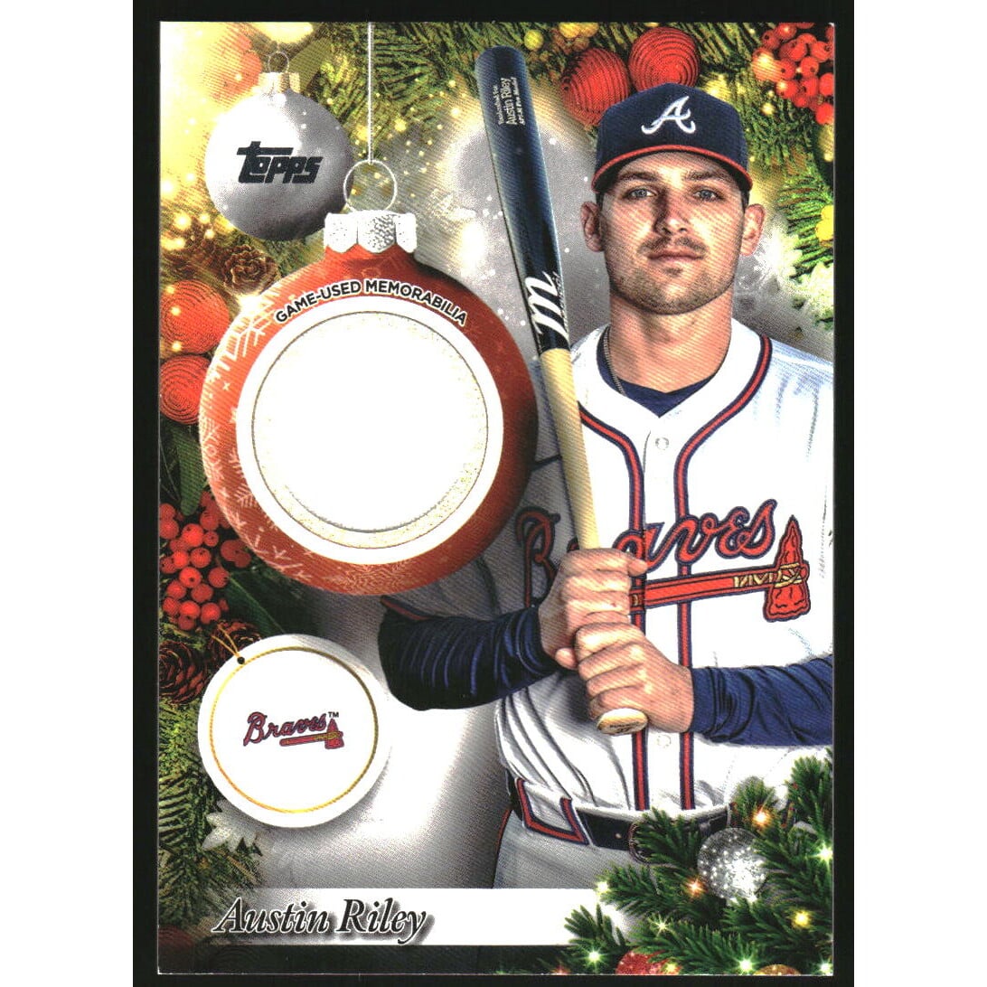 2025 Topps Holiday Player Relics #PRAR Austin Riley. rookie card picture