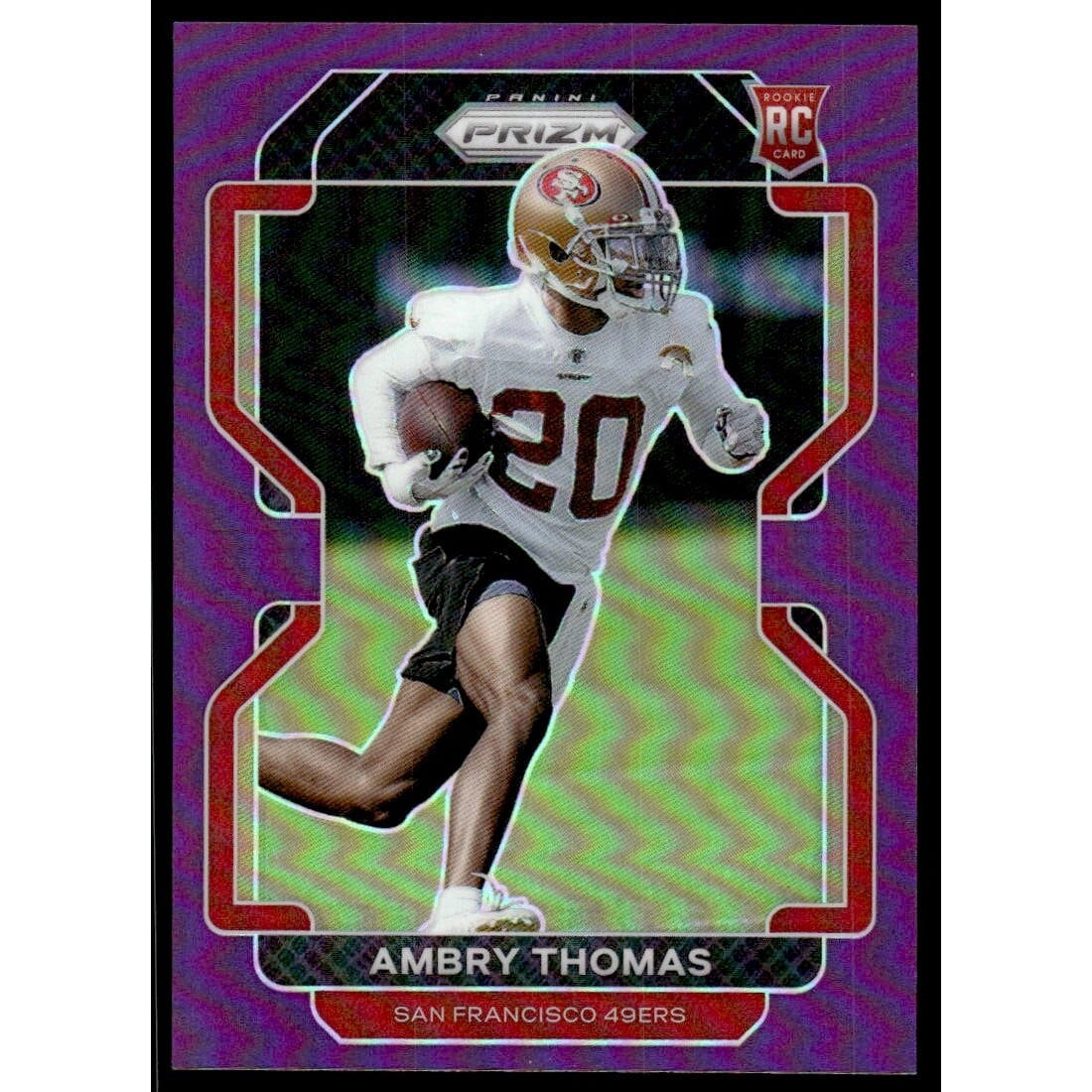 2021 Panini Prizm Prizms Purple #439 Ambry Thomas. rookie card picture