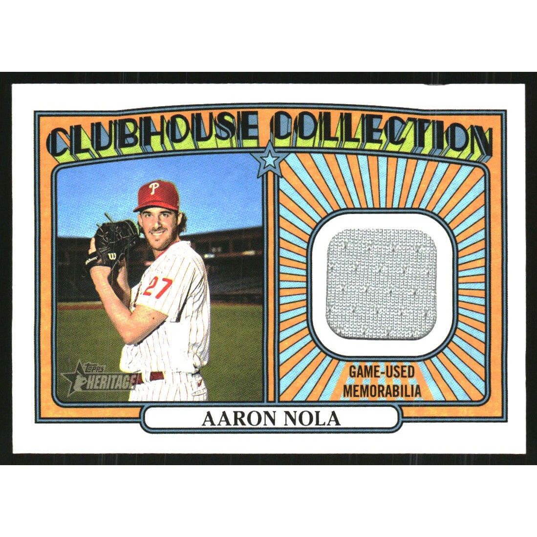 2021 Topps Heritage Clubhouse Collection Relics #CCRAN Aaron Nola