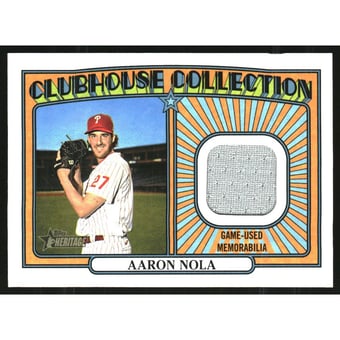 2021 Topps Heritage Clubhouse Collection Relics #CCRAN Aaron Nola