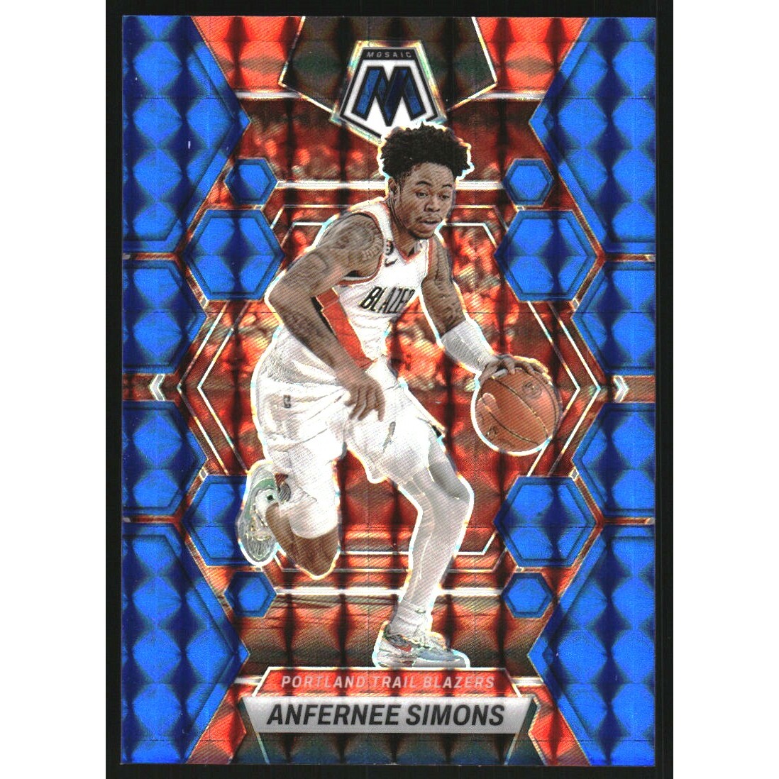 2022-23 Panini Mosaic Mosaic Blue #11 Anfernee Simons