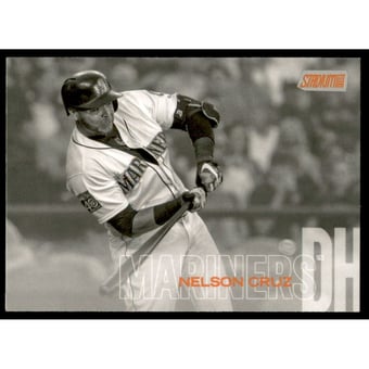 2018 Stadium Club Black and White Orange Foil #207 Nelson Cruz