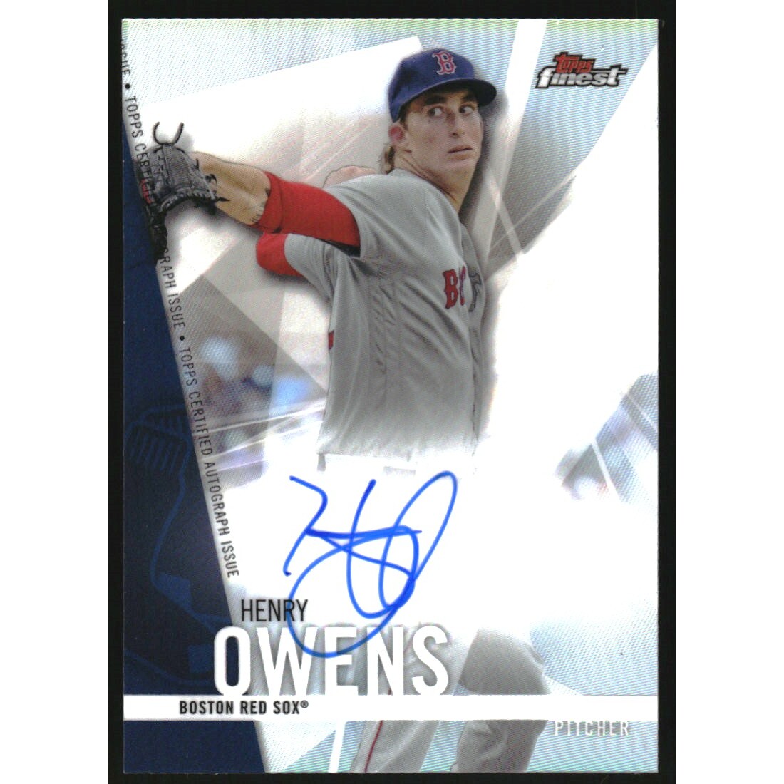 2017 Finest Autographs Refractors #FAHO Henry Owens 2017 Finest Autographs Refractors #FAHO Henry Owens