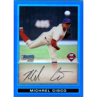 2009 Bowman Chrome Prospects Blue Refractors #BCP90 Michael Cisco