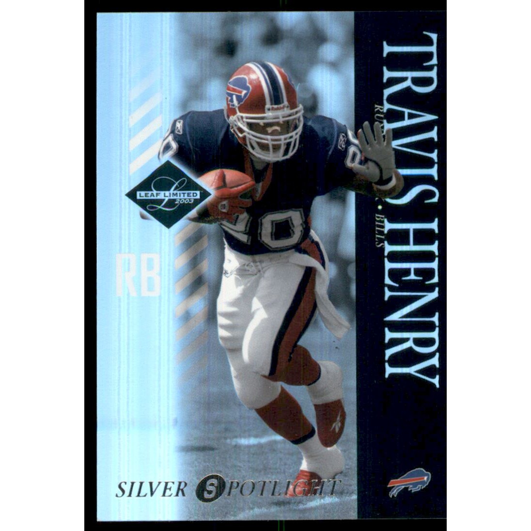 2003 Leaf Limited Silver Spotlight #8 Travis Henry 2003 Leaf Limited Silver Spotlight #8 Travis Henry