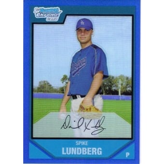 2007 Bowman Chrome Prospects Blue Refractors #BC81 Spike Lundberg
