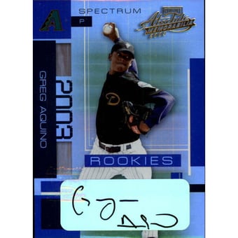 2003 Absolute Memorabilia Spectrum Signatures #154 Greg Aquino ROO/250