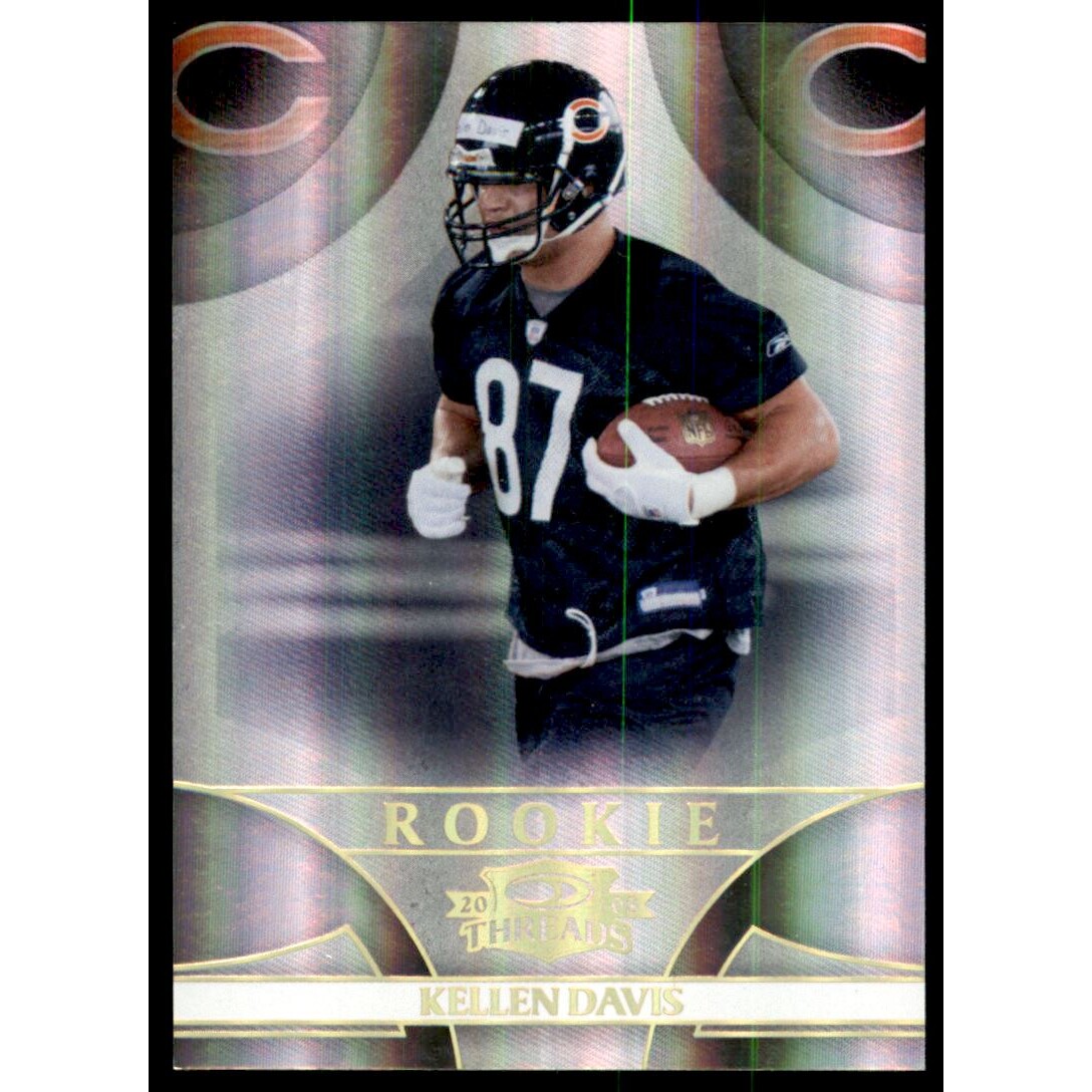 2008 Donruss Threads Gold Holofoil #202 Kellen Davis. rookie card picture