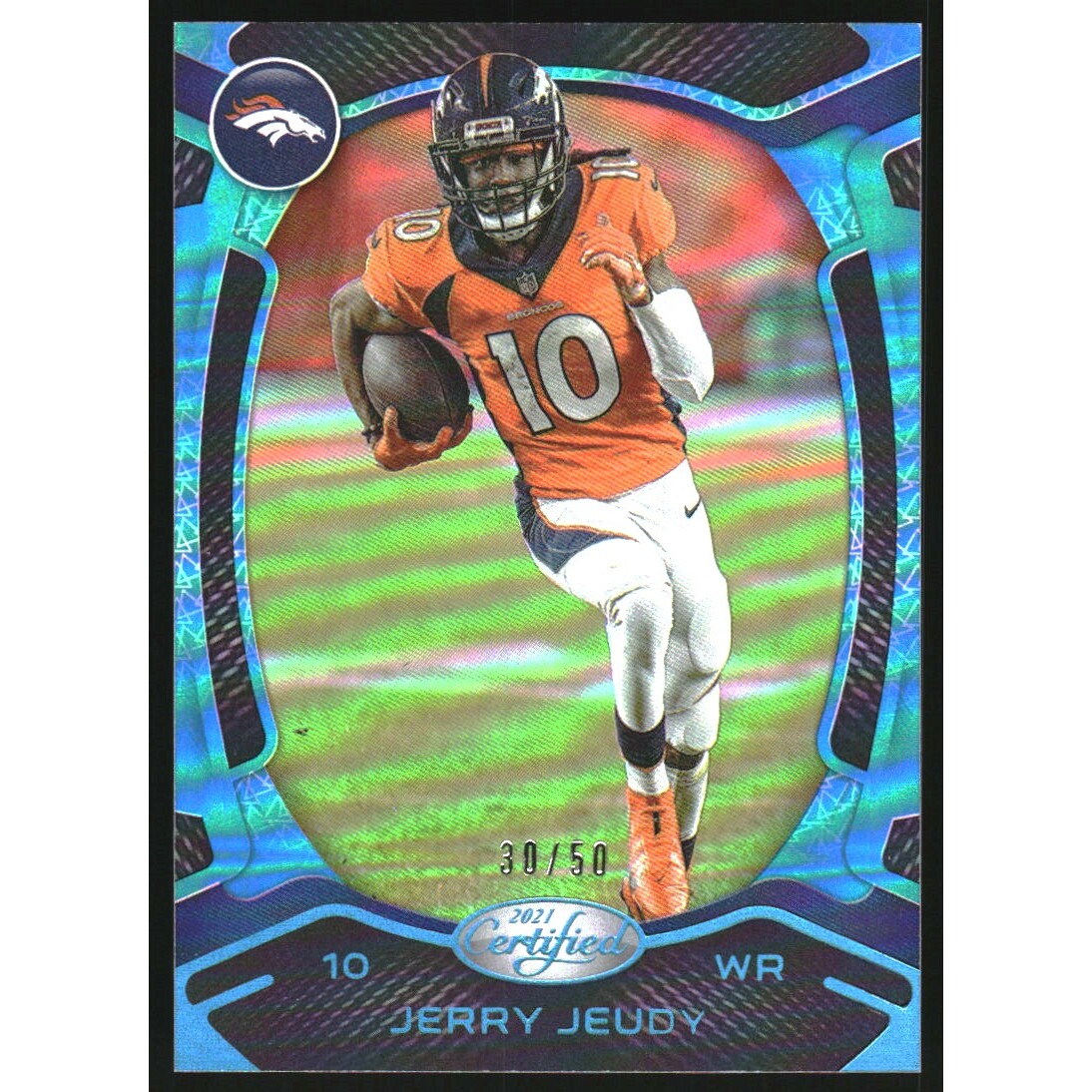 2021 Certified Mirror Teal #39 Jerry Jeudy