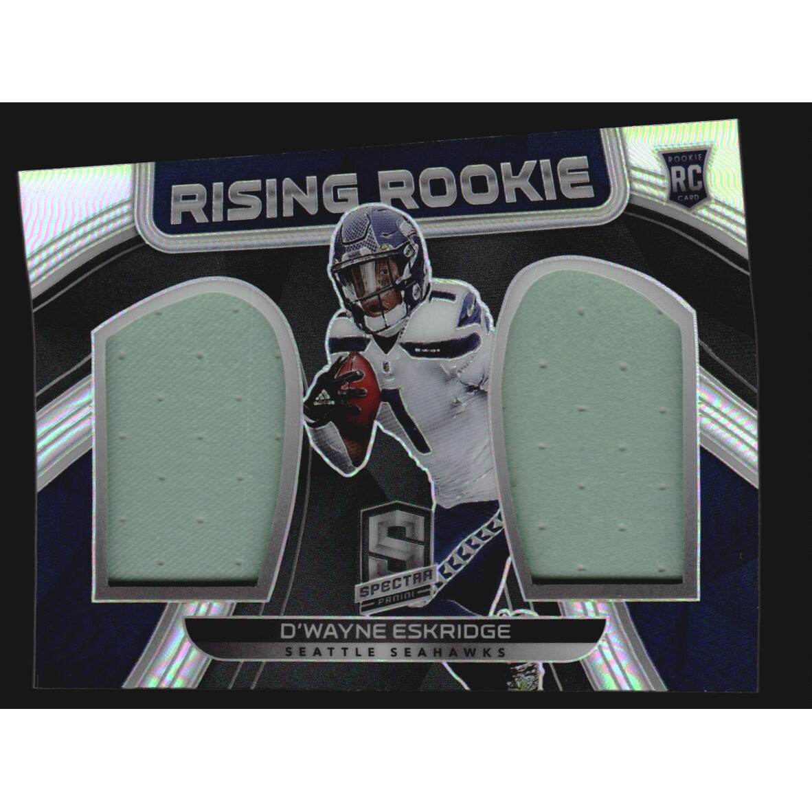 2021 Panini Spectra Rising Rookie Materials #23 D'Wayne Eskridge. rookie card picture