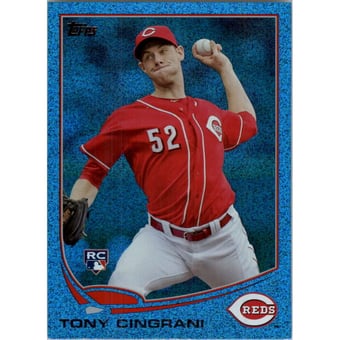 2013 Topps Silver Slate Blue Sparkle Wrapper Redemption #142 Tony Cingrani