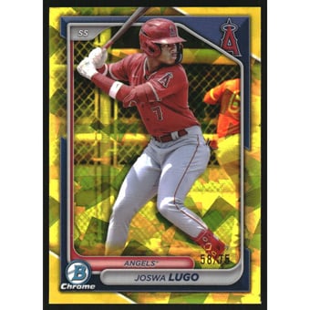 2024 Bowman Chrome Draft Sapphire Yellow Refractors #BDC93 Joswa Lugo