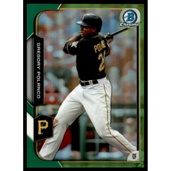 2015 Bowman Chrome Green Refractors #151 Gregory Polanco