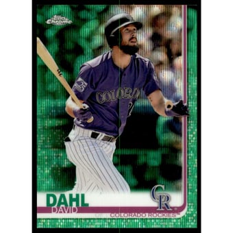 2019 Topps Chrome Green Wave Refractors #91 David Dahl