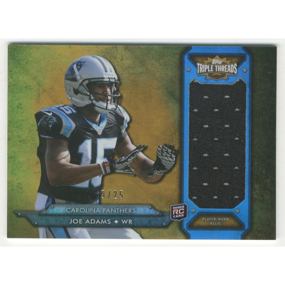 2012 Topps Triple Threads Rookie Jumbo Relics Gold #TTRJR58 Joe Adams