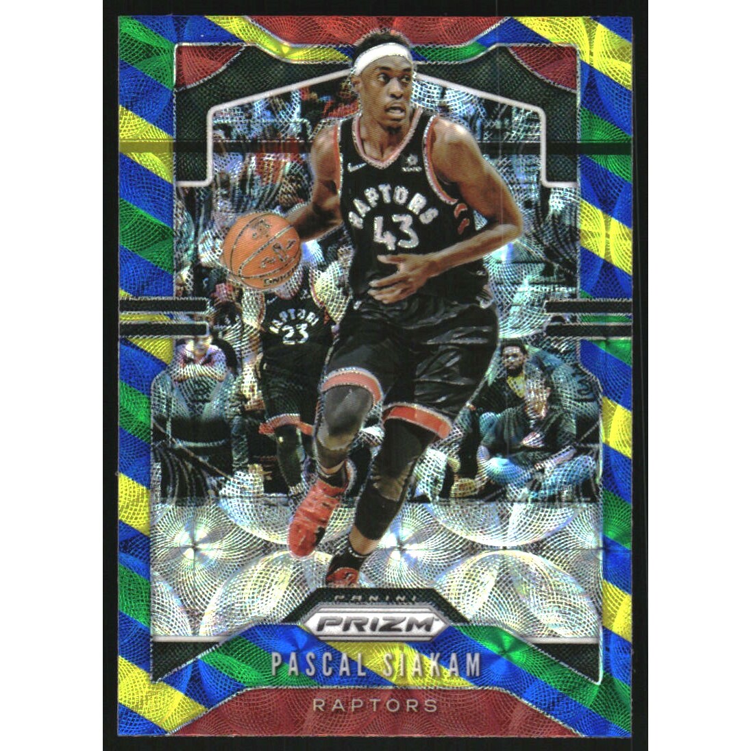 2019-20 Panini Prizm Prizms Choice Blue Yellow and Green #156 Pascal Siakam