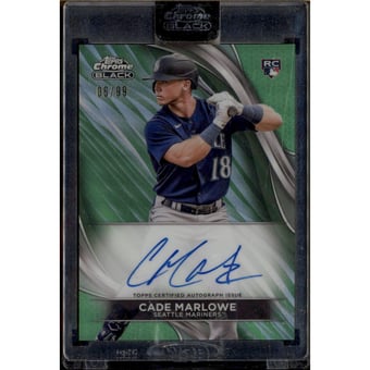 2024 Topps Chrome Black Autographs Green Refractors #CBACMA Cade Marlowe