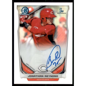 2014 Bowman Chrome Prospect Autographs Refractors #BCAPJRE Jonathan Reynoso