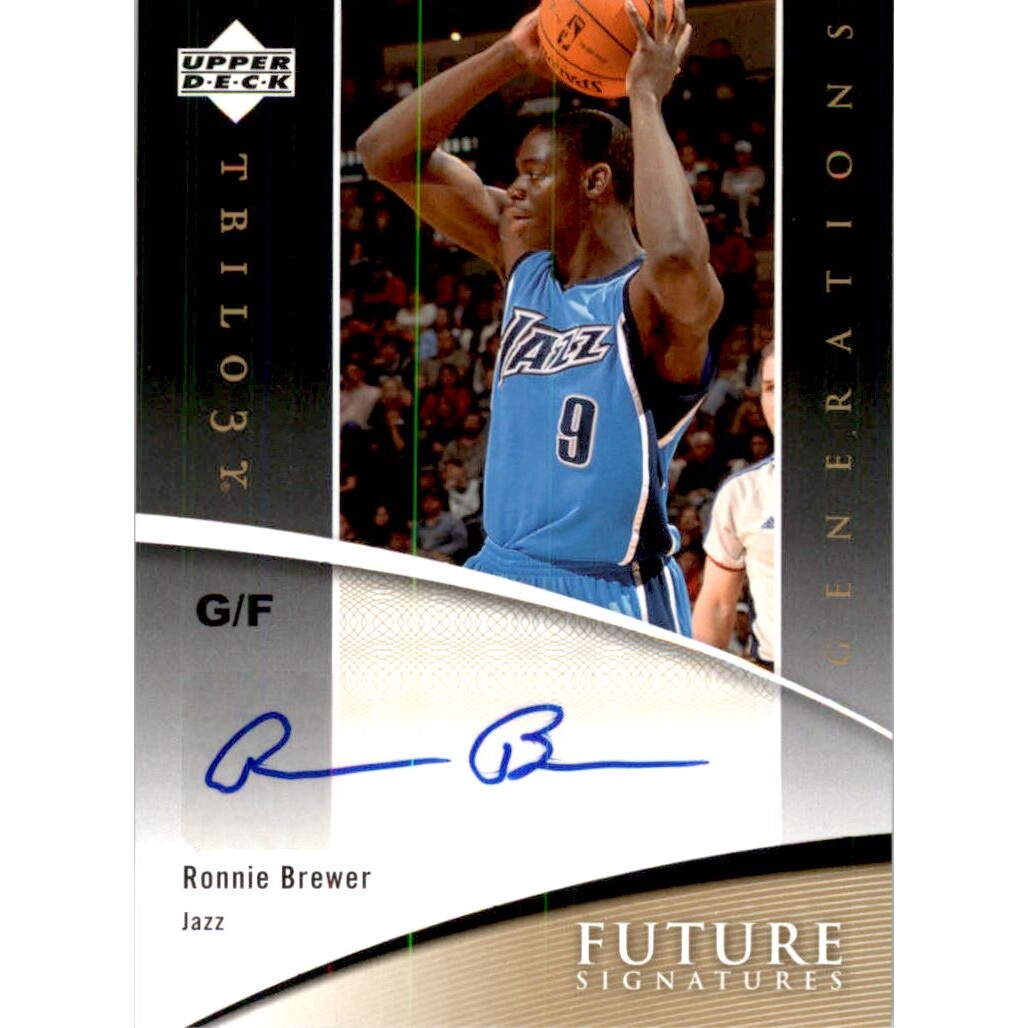 2006-07 Upper Deck Trilogy Generations Future Signatures #FSRO Ronnie Brewer 2006-07 Upper Deck Trilogy Generations Future Signatures #FSRO Ronnie Brewer