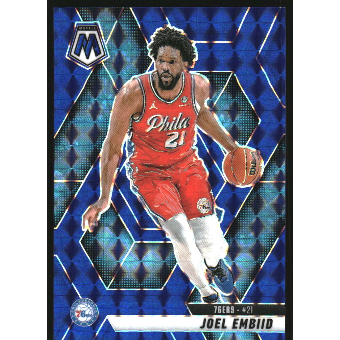 2024-25 Panini Mosaic Mosaic Blue #152 Joel Embiid