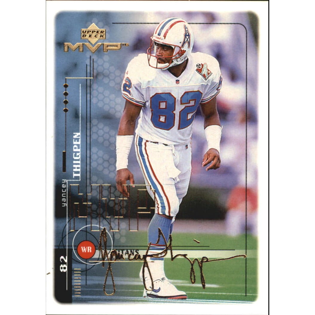 1999 Upper Deck MVP Gold Script #186 Yancey Thigpen. rookie card picture