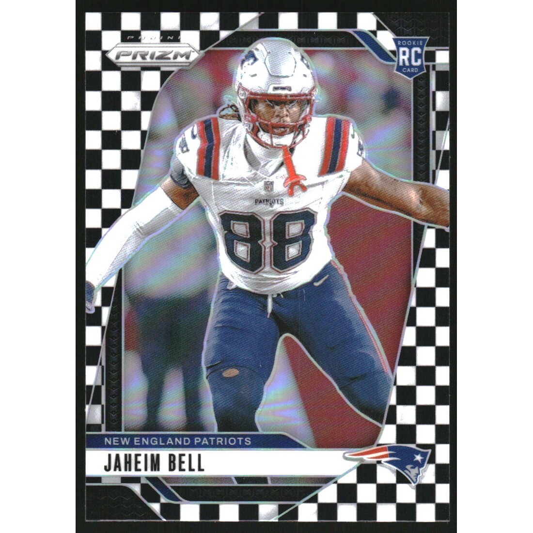 2024 Panini Prizm Prizms Black and White Checker #337 Jaheim Bell