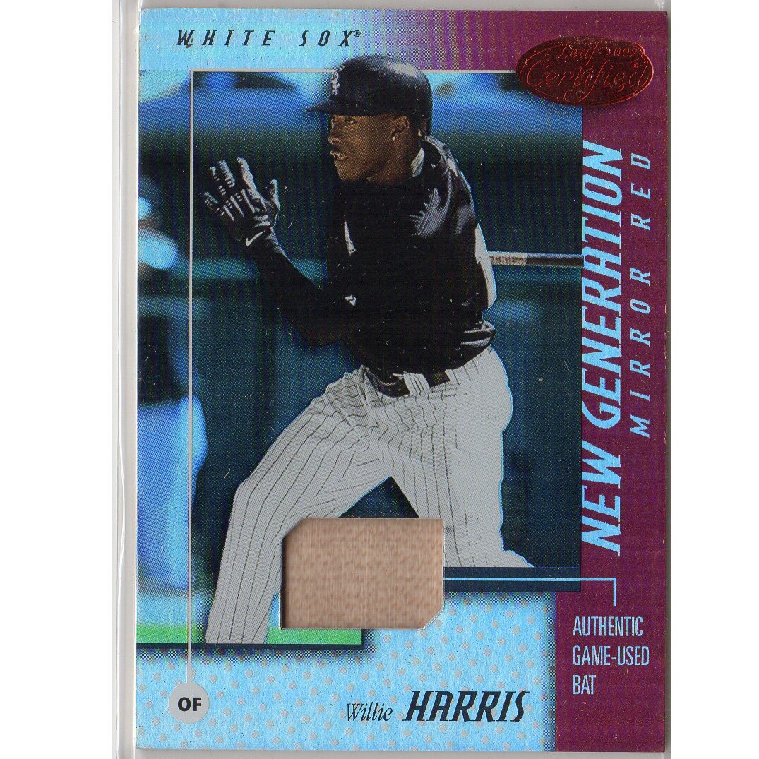 2002 Leaf Certified Mirror Red #174 Willie Harris NG Bat