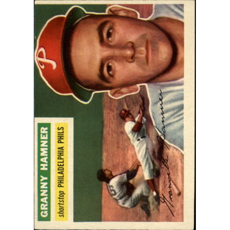 1956 Topps #197 Granny Hamner. rookie card picture