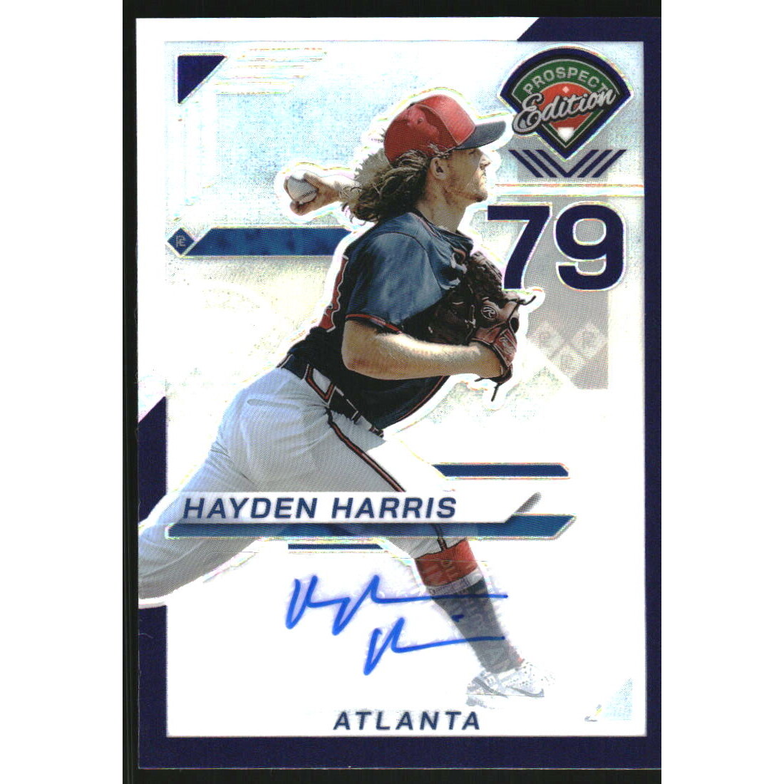 2025 Panini Prospect Edition Holo Prospect Ticket Signatures Prizms Purple #48 Hayden Harris. rookie card picture