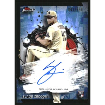 2024 Finest Autographs Sky Blue Refractors #FASCE Slade Cecconi