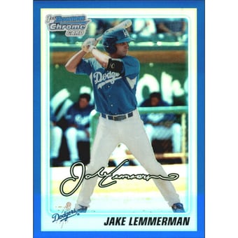 2010 Bowman Chrome Draft Prospects Blue Refractors #BDPP46 Jake Lemmerman
