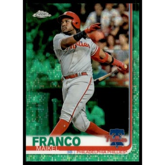 2019 Topps Chrome Green Wave Refractors #7 Maikel Franco