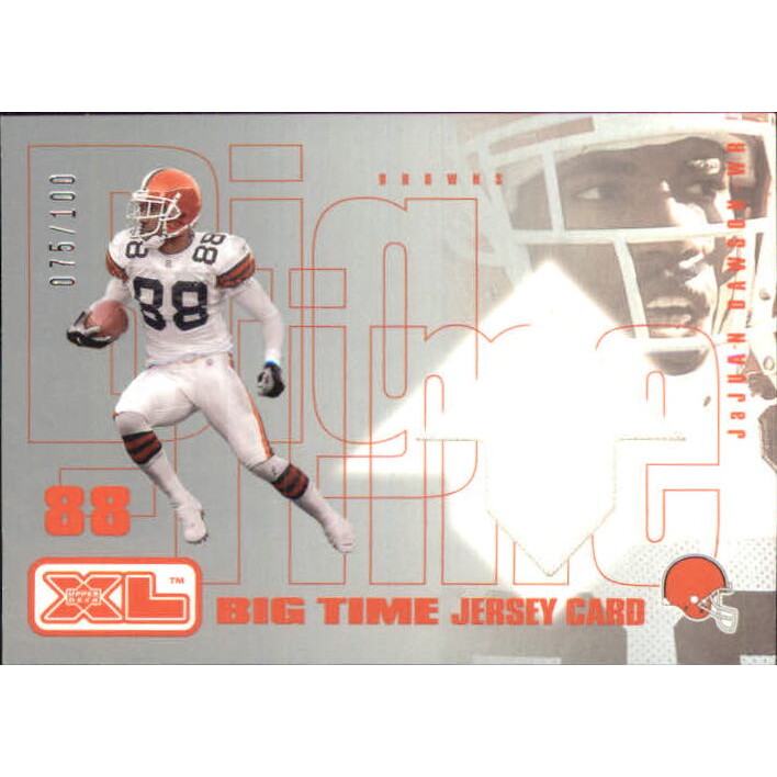 2002 Upper Deck XL Big Time Jerseys Grey Background #BTJD JaJuan Dawson/100. rookie card picture