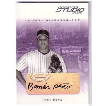 2005 Studio Autographs #18 Tony Pena