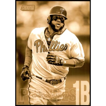 2018 Stadium Club 5x7 Gold #24 Carlos Santana