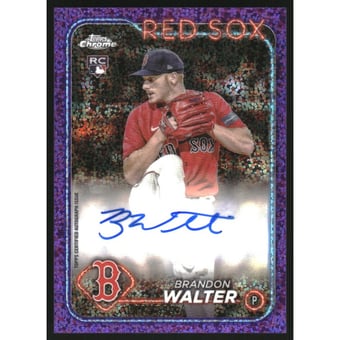 2024 Topps Chrome Rookie Autographs Purple Speckle Refractors #RABWA Brandon Walter