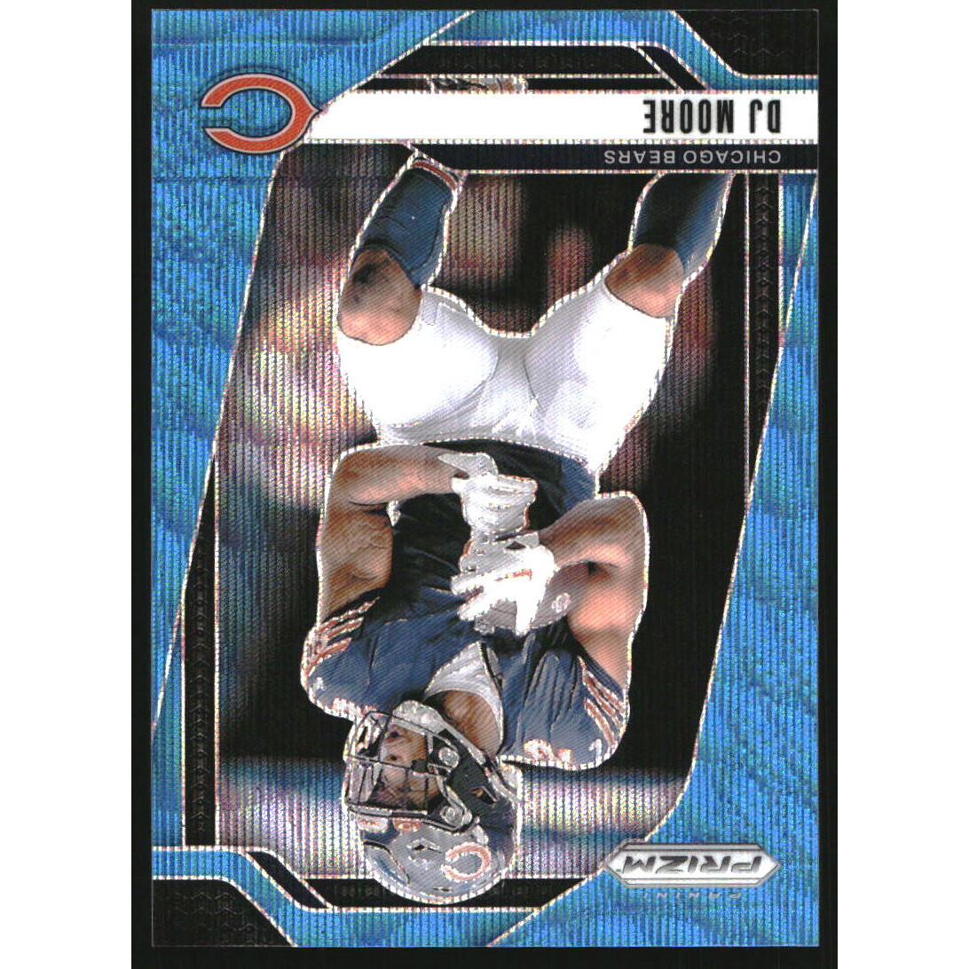 2024 Panini Prizm Prizms Blue Wave #48 D.J. Moore