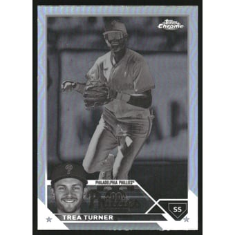 2023 Topps Chrome Negative Refractors #103 Trea Turner